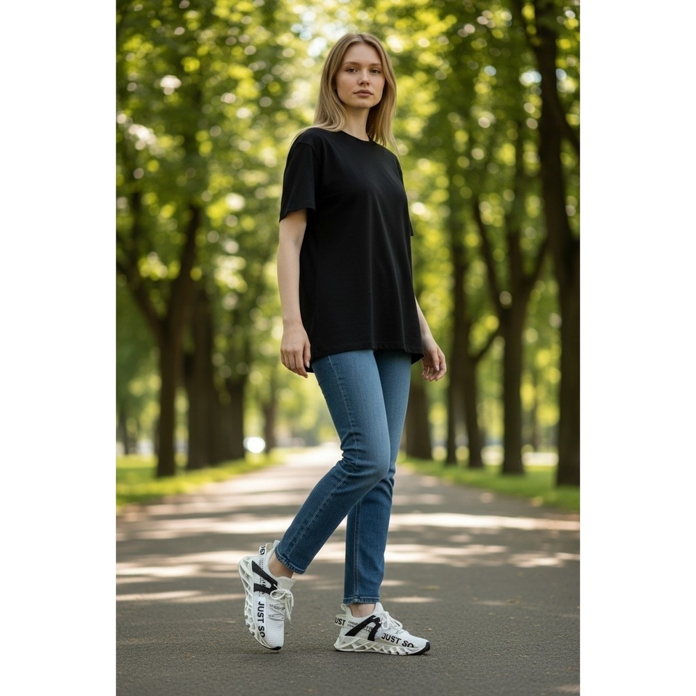 Just So So Womens White Black Non Slip Blade Running Shoes Athletic Sneakers